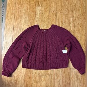 SOLD Free People cotton blend sweater. Size XL.